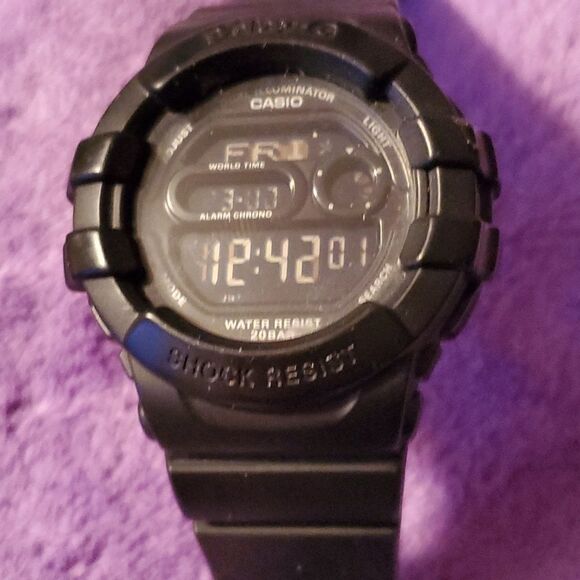 Casio Baby-G Watch Model BDG-140 3277 Black Green‎ Light - Picture 1 of 5